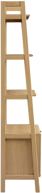 Modway 21" Bookshelf Display Case in Oak