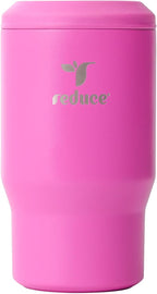 Reduce 4-in-1 Drink Cooler - Versatile Can & Bottle Holder with Vacuum Insulation - Keeps Drinks Cold Up to 4 Hours - Includes Bottle Opener - Fits Cupholders & Dishwasher Safe - 14oz - Sunset Fuschia