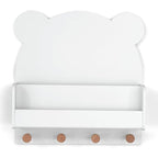 Delta Children babyGap Charlie 6-in-1 Convertible Crib + Brannan Bear Bookcase with Bins + Brannan Bear Wall Shelf with 4 Hooks, Bianca White (Bundle)