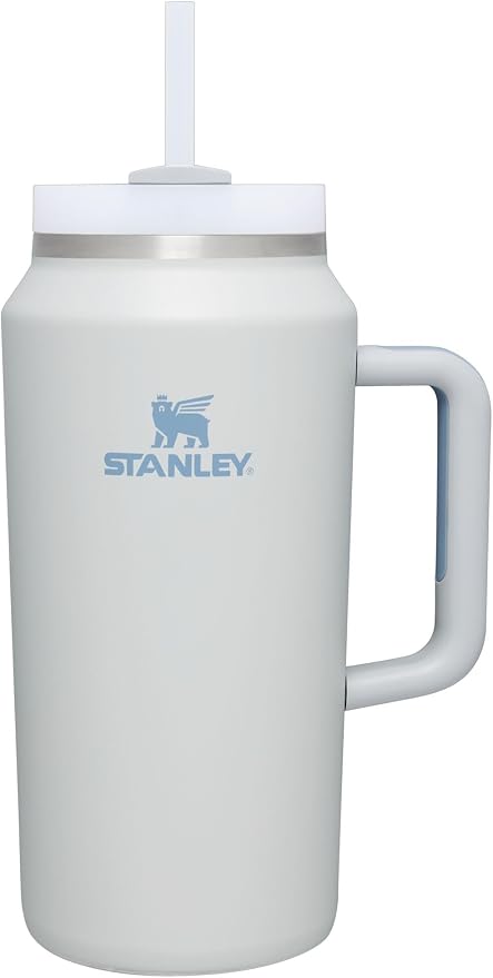STANLEY Quencher H2.0 Flow State Tumbler, 64 oz, Fog | Handle and Straw | 3-Position Lid | Large Capacity for Travel & Sports| Insulated Stainless Steel Cup | BPA-Free