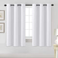 H.VERSAILTEX White Curtains for Bedroom Thermal Insulated Room Darkening Living Room Curtains Grommet Privacy Protection Window Curtain Panels/Drapes for Nursery, 2 Panels, 42x63 Inches, Pure White