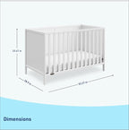 Graco Theo 3-in-1 Convertible Crib (White) - GREENGUARD Gold Certified, Converts to Toddler Bed & Daybed, Fits Standard Full-Size Crib Mattress, 4 Adjustable Mattress Heights