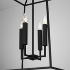 Capital Lighting 537643MB Thea Lantern Foyer Pendant, 4-Light 240 Total Watts, 28" H x 22" W, Matte Black