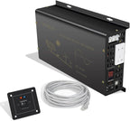 WZRELB Pure Sine Wave Power Inverter 3000W 12VDC to 120VAC 6000W Peak Dual AC Outlets &2× 2.4A USB Port &Hardwire Terminal with 16ft Remote Conrtol Off-Grid Solar Converter RV Trucks (VC300012U5WD-1)