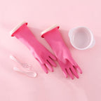 Myungjin (2 Pairs) Kids Reusable Multipurpose Waterproof Hand Protection Rubber Latex Gloves/Dishwashing, Cleaning, Painting