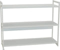 Household Essentials Jamestown Wide 3 Shelf Open Storage Bookshelf Scandinavian White and White Metal