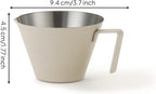 Coffee Measuring Device Espresso Measuring Cup Cup Pouring Cup With Ergonomic Side Handle And Suitable for home operations beverage labs tasting, Sand Beige, 100ML Single Spout