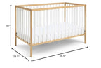 Baby Cache Deux Remi Island 3-in-1 Convertible Crib (Do Re Me) Natural & White