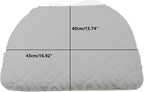 Plush Chair Cushion, Oval Chair Cushion Pad,Ultra Soft Nonslip Seat Pad,Comfortable Chair Cushion Cover,2PCS Memory Foam Chair Seat Cushion for Home Office Kitchen Dining Chairs Grey