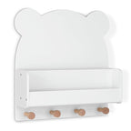Delta Children babyGap Graham 4-in-1 Convertible Crib with Storage Drawer + Brannan Bear Bookcase with Bins + Brannan Bear Wall Shelf with 4 Hooks, Bianca White (Bundle)