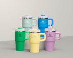 STANLEY Quencher H2.0 Flow State Tumbler, 14 oz, Meadow | Handle and Straw | 3-Position Lid | Cup Holder Compatible for Travel | Insulated Stainless Steel Cup | BPA-Free