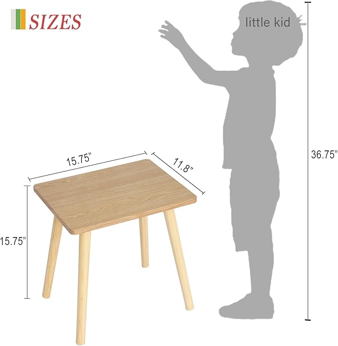 AWASEN Side Table, Small End Accent Table for Living Room Bedroom Office Small Spaces, Modern Wood Side Table Nightstand with Solid Wood, Easy Assembly, (Natural)