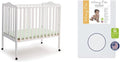Delta Children Folding Portable Mini Baby Crib with 1.5-inch Mattress - Greenguard Gold Certified, White & Dream On Me Holly 3” Fiber Portable, Greenguard Gold Certified, White
