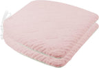 Plush Chair Cushion, Oval Chair Cushion Pad,Ultra Soft Nonslip Seat Pad,Comfortable Chair Cushion Cover,2PCS Memory Foam Chair Seat Cushion for Home Office Kitchen Dining Chairs Hot Pink