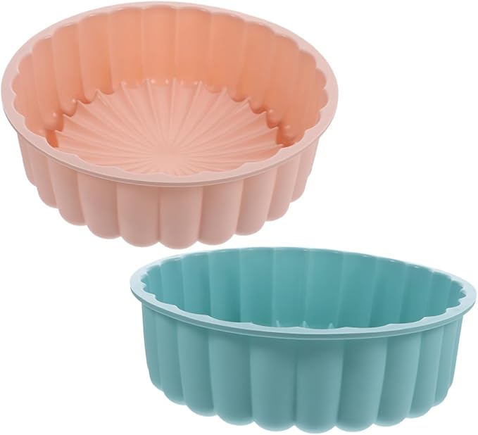 2pcs Food Grade Silicone Cake Nonstick Baking Pans Lake for Cheesecake Charlotte Up
