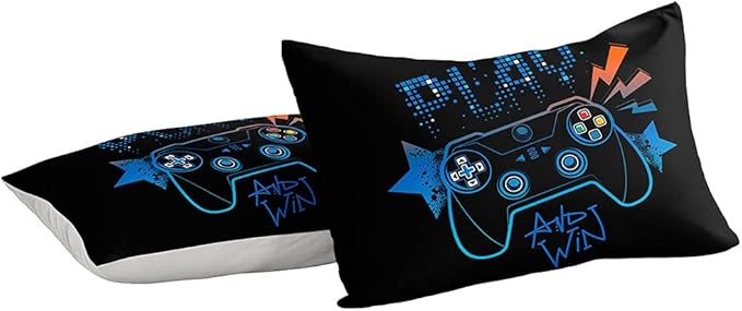 Gaming Comforter for Boys Teen,Game Contoller Bedding Set for Boys Kids,Down Alternative Comforter for All Season,Gamer Home Decor for Boys Comforter Set (Comforter-Game21, Full)