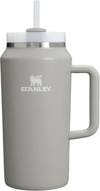 STANLEY Quencher H2.0 Flow State Tumbler, 64 oz, Ash | Handle and Straw | 3-Position Lid | Large Capacity for Travel & Sports| Insulated Stainless Steel Cup | BPA-Free