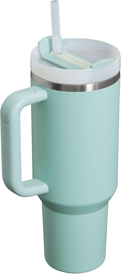 STANLEY Quencher H2.0 Flow State Tumbler, 40 oz, Seafoam | Handle and Straw | 3-Position Lid | Cup Holder Compatible for Travel | Insulated Stainless Steel Cup | BPA-Free