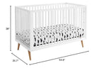 Contours Roscoe White Baby Crib, Standard Baby Crib, White Baby Crib, Converts from Baby Crib to Daybed, Fits Standard Full-Size Crib Mattress, Easy to Assemble - White
