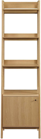 Modway 21" Bookshelf Display Case in Oak