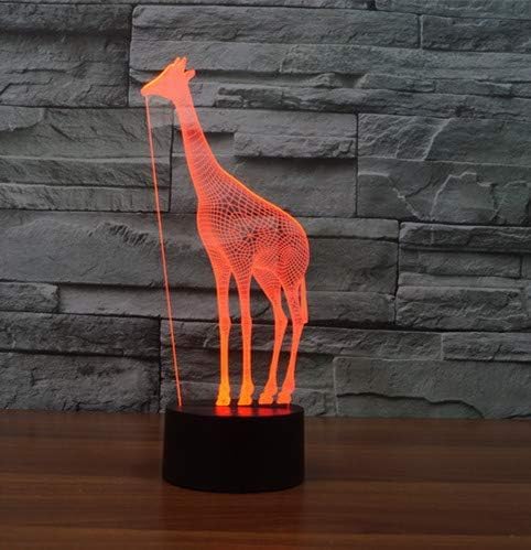 Giraffe 3D Night Light, Acrylic Giraffe USB LED Table Lamp Home r2d2 3D Arts Decor - 7 Colors Changing Bedroom Decor Night Light Gifts for Father Mother Husband Wife ..