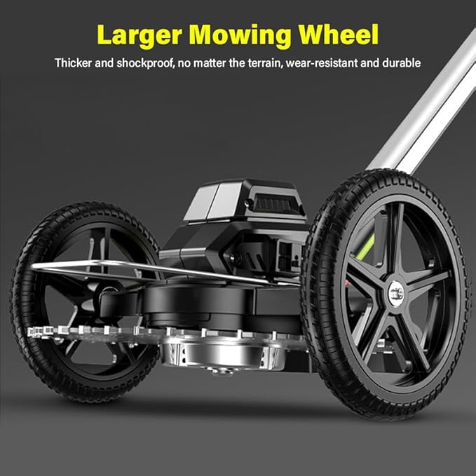 4 in 1 iToolMax Cordless Grass Trimmer, Electric Weed Wacker Cordless, Weed Eater Battery Powered with 2 Batteries, Brush Cutter & Grass Trimmer & Lawn Edger & Four-wheel Assist with 3 Types of Blades