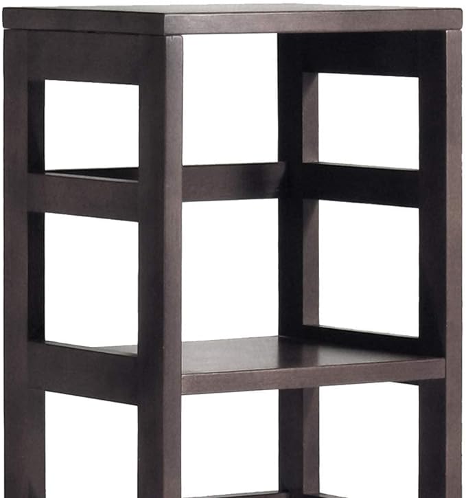 Winsome 4 tier Wood Leo model name Shelving, Small, Espresso