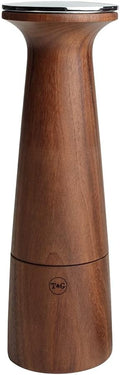 T&G CrushGrind Oblique Black Walnut Pepper/Peppercorn Mill, 20.5cm / Stylish Fine Dining Gourmet Fully Adjustable Ceramic Manual Grinder/Shaker/Coarse & Fine/Easy Fill