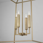 Capital Lighting 537643AD Thea Lantern Foyer Pendant, 4-Light 240 Total Watts, 28" H x 22" W, Aged Brass