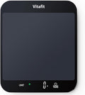 Vitafit 33lb Food Scale, High Accuracy 0.1oz by Our Professional Scale Factory Since 2001, Digital Kitchen Scales Weight Grams and Ounces for Cooking & Baking, 8.5x7.1in Platform, 3 AAA Battery, Black