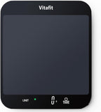 Vitafit 33lb Food Scale, High Accuracy 0.1oz by Our Professional Scale Factory Since 2001, Digital Kitchen Scales Weight Grams and Ounces for Cooking & Baking, 8.5x7.1in Platform, 3 AAA Battery, Black