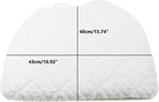 Plush Chair Cushion, Oval Chair Cushion Pad,Ultra Soft Nonslip Seat Pad,Comfortable Chair Cushion Cover,2PCS Memory Foam Chair Seat Cushion for Home Office Kitchen Dining Chairs White