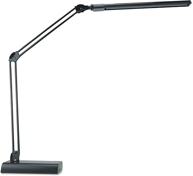 Alera ALELED908B 3.25 in. W x 6 in. D x 21.5 in. H Adjustable LED Desk Lamp - Black