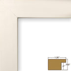 Craig Frames 26021 12 by 16-Inch Picture Frame, Smooth Wrap Finish, 1.26-Inch Wide, Whitewash