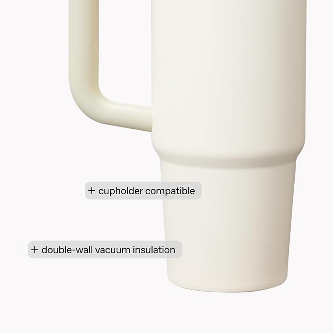 STANLEY Quencher H2.0 Flow State Tumbler, 20 oz, Peony | Handle and Straw | 3-Position Lid | Cup Holder Compatible for Travel | Insulated Stainless Steel Cup | BPA-Free