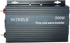 WZRELB 500W Pure Sine Wave Inverter 12VDC to 120VAC Solar Power Converter Truck RV Home LCD Display