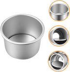 Ciieeo 6-Piece Removable Bottom Round Cake Pans Set 2-Inch Aluminum Alloy Baking Tins for Mini Cakes Nonstick Easy Clean Suitable for Home Baking
