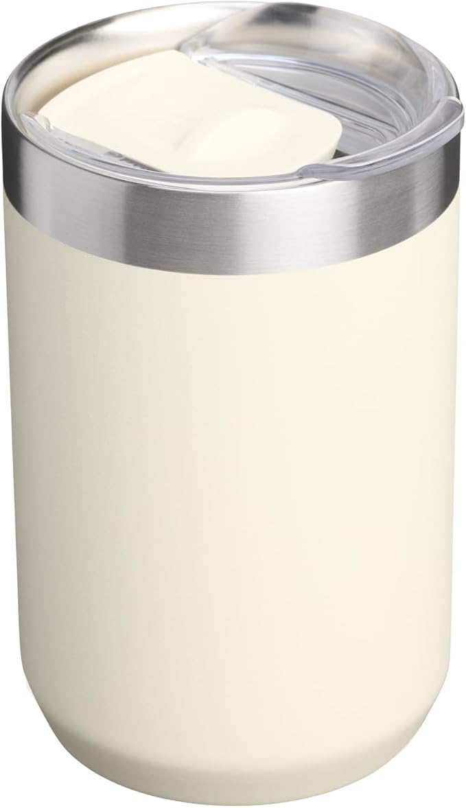 STANLEY Everyday Camp Cup 12 oz | Drink Through Lid | Cup for Coffee, Tea and Drinks | Insulated Stainless Steel | BPA-Free | Cream