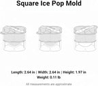 Easy-Use Square Popsicle Mold, Compact PP Plastic Tray for Homemade Frozen Treats, 2.64 Inch Design (1 Piece)