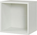 Magic DIY Cube Storage Organizer -Cube Storage Shelf -Wood Storage Cubes -Stackable Cubes Perfect for Books Clothes Toy(Pure White-Washed, General Cube)