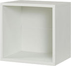 Magic DIY Cube Storage Organizer -Cube Storage Shelf -Wood Storage Cubes -Stackable Cubes Perfect for Books Clothes Toy(Pure White-Washed, General Cube)