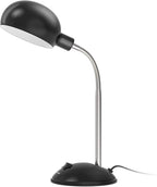 LEPOWER Metal Desk Lamp, Flexible Goose Neck Table Lamp, Eye-Caring Study Desk Lamp with E12 Lamp Base, Adjustable Desk Lamp for Living Room, Bedroom, Study Room and Home Office (Black)