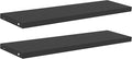 DWVO 2-Pack Metal Storage Shed Shelves, 51" x 13.8" Waterproof Shelves with 8 Screws, Compatible with 59 Cu. Ft. Outdoor Tall Storage Shed, 77 lbs Capacity, Easy to Assemble, Black