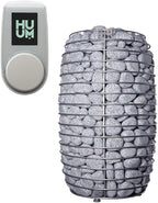GL4 Outdoor Sauna Kit, Garden Luxury-Series Outdoor DIY Sauna Kit, Thermo-Spruce, up to 4 Persons Bundles (Sauna Heater and Sauna Stones Included) (HIVE MINI 6 WiFi - White)