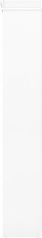 Bush Furniture Fairview Tall 5 Shelf Bookcase in Pure White and Shiplap Gray