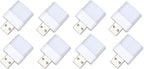 USB Lights by Night，Plug in LED Mini Bulb，Flexible LED Ambient Light ，Emergency Lighting，Compact，Ideal for Bedroom，Bathroom，Nursery，Hallway，Outdoor Camping，Reading(8PCS,Warm White)(Yellow)