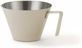 Coffee Measuring Device Espresso Measuring Cup Cup Pouring Cup With Ergonomic Side Handle And Suitable for home operations beverage labs tasting, Sand Beige, 100ML Single Spout