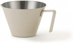 Coffee Measuring Device Espresso Measuring Cup Cup Pouring Cup With Ergonomic Side Handle And Suitable for home operations beverage labs tasting, Sand Beige, 100ML Single Spout