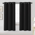H.VERSAILTEX Blackout Curtains for Bedroom Thermal Insulated Room Darkening Living Room Curtains 72 Inch Long Grommet Privacy Protection Window Curtain Panels/Drapes for Nursery, 2 Panels,Jet Black
