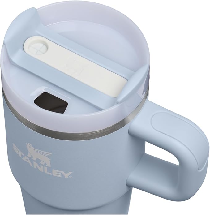 STANLEY Quencher H2.0 Flow State Tumbler, 20 oz, Blue Dream Stone | Handle and Straw | 3-Position Lid | Cup Holder Compatible for Travel | Insulated Stainless Steel Cup | BPA-Free